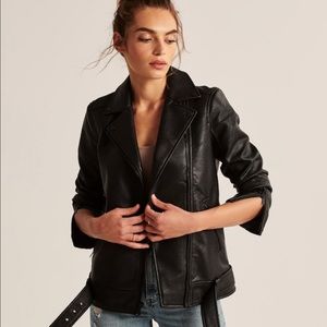 Faux Leather Biker Jacket | Abercrombie & Fitch
